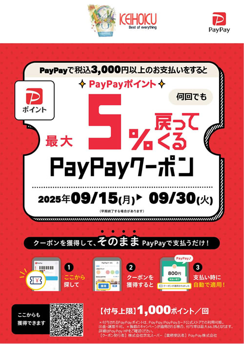 PayPayクーポン配信中